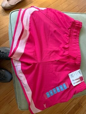 Reebok Hot Pink Athletic Shorts with White Trim